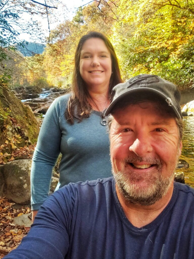 John Kilgore and Carolyn smiling together outdoors